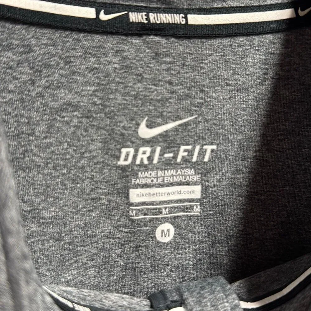 Nike Element Men's Gray Dri-FIT 1/2-Zip Running Top Size Medium